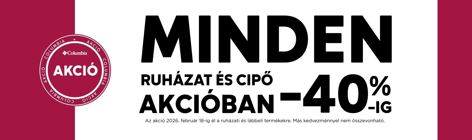 Minden akcióban -40%-ig