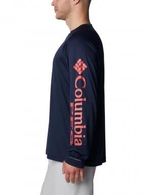 Columbia Terminal Tackle LS Shirt férfi hosszú ujjú sport póló kék színben 3
