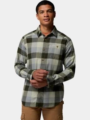Columbia Cornell Woods Flannel Long Sleeve Shirt férfi hosszú ujjú ing zöld színben 1
