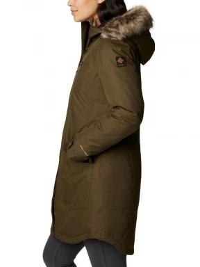 Columbia Suttle Mountain Long Insulated Jacket női télikabát zöld színben 3