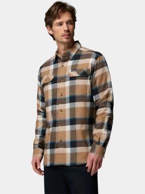 Columbia Flare Gun Stretch Flannel férfi hosszú ujjú ing barna színben 3