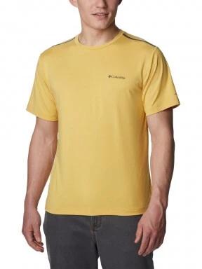 Columbia Tech Trail Crew Neck férfi rövid ujjú sport póló sárga színben 1