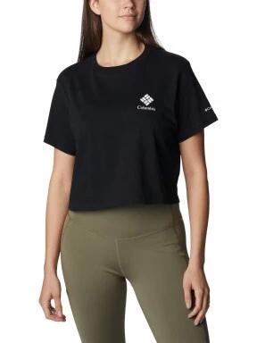 Columbia North Cascades Cropped Tee női rövid ujjú póló fekete színben 1