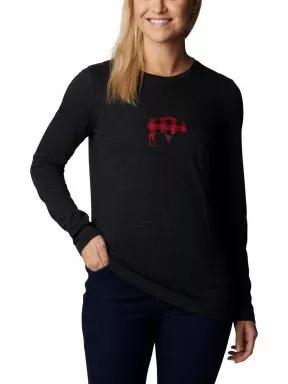 Columbia Hidden Haven LS Tee női hosszú ujjú póló szürke színben 1