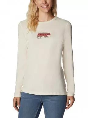 Columbia Hidden Haven LS Tee női hosszú ujjú póló homok színben 1