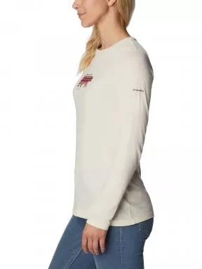 Columbia Hidden Haven LS Tee női hosszú ujjú póló homok színben 3