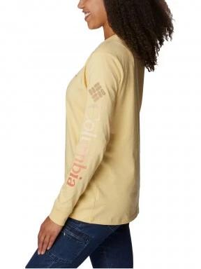 Columbia North Cascades Long Sleeve Tee női hosszú ujjú póló sárga színben 3