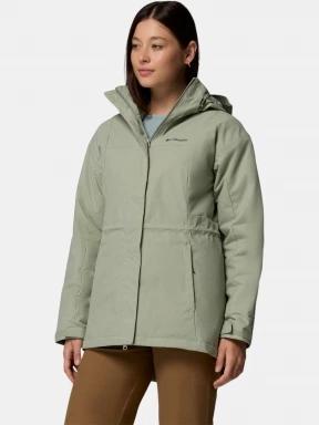 Columbia Hikebound II Long Insulated Jacket női vízhatlan kabát zöld színben 3