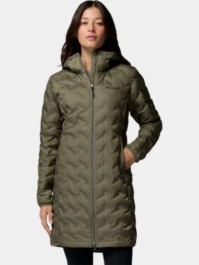 Columbia Delta Ridge II Long Down Jacket női pehelykabát zöld színben 1