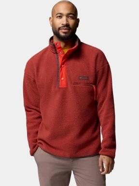 Columbia Helvetia II Half Snap Fleece férfi polár pulóver piros színben 1
