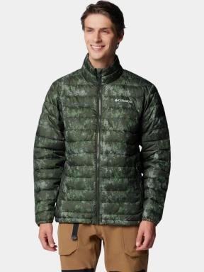 Columbia Powder Lite II Printed Jacket férfi átmeneti kabát zöld színben 1