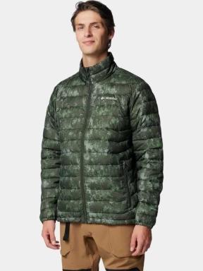 Columbia Powder Lite II Printed Jacket férfi átmeneti kabát zöld színben 3
