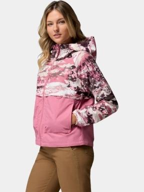 Columbia Spire Valley Printed Windbreaker női széldzseki rózsaszín színben 3
