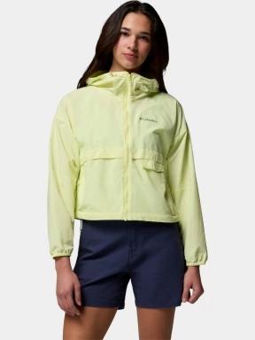 Columbia Spire Valley Cropped Windbreaker női széldzseki sárga színben 1