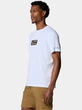 Columbia Zero Rules Light Short Sleeve Graphic Crew férfi rövid ujjú sport póló fehér színben 3