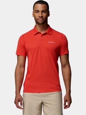 Columbia Zero Rules Light Polo férfi galléros sport póló piros színben 1