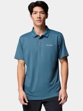 Columbia Tech Trail Utility Polo férfi galléros sport póló kék színben 1