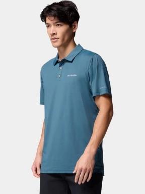 Columbia Tech Trail Utility Polo férfi galléros sport póló kék színben 3