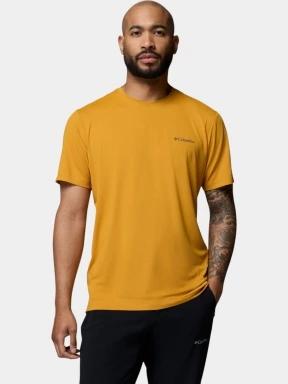 Columbia Tech Trail Utility Short Sleeve Crew férfi rövid ujjú sport póló narancssárga színben 1