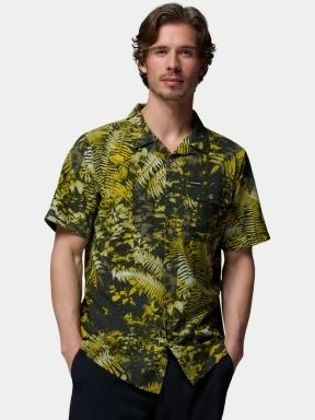 Columbia Tech Trail Utility Printed Woven Short Sleeve férfi rövid ujjú ing sötétzöld színben 1