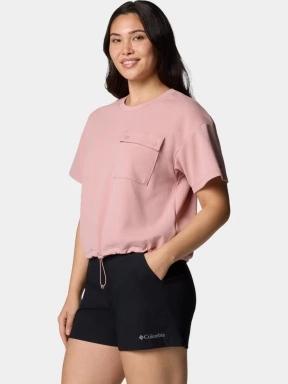Columbia Granite Point Knit Short Sleeve Shirt női rövid ujjú póló rózsaszín színben 3