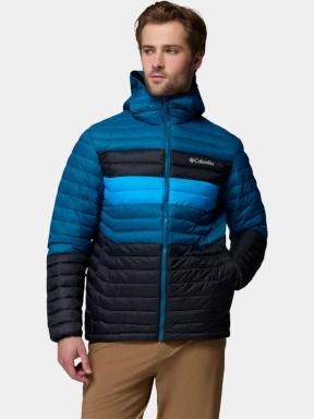 Columbia Powder Pass Hooded Jacket férfi steppelt átmeneti kabát kék színben 1