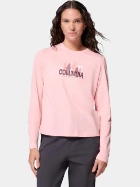 Columbia Ruby Springs Graphic Long Sleeve Tee női hosszú ujjú póló rózsaszín színben 1