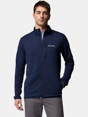 Columbia Essential Hike Grid Fleece Full Zip férfi polár pulóver sötétkék színben 1
