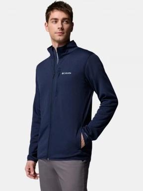 Columbia Essential Hike Grid Fleece Full Zip férfi polár pulóver sötétkék színben 3