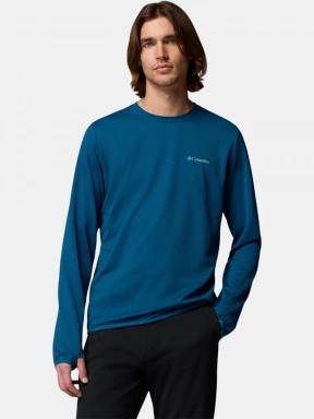 Columbia Tech Trail Utility Warm Long Sleeve Crew férfi hosszú ujjú sport póló kék színben 1
