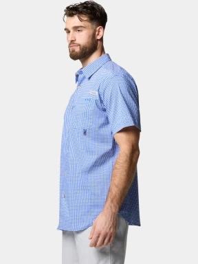Columbia Harbor Peak Short Sleeve Shirt férfi rövid ujjú ing kék színben 3