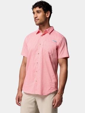 Columbia Harbor Peak Short Sleeve Shirt férfi rövid ujjú ing rózsaszín színben 3