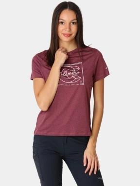 Columbia Parsons Point  Short Sleeve Graphic Tee női rövid ujjú sport póló lila színben 1