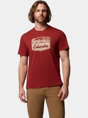 Columbia CSC Seasonal Graphic Tee férfi rövid ujjú póló piros színben 1