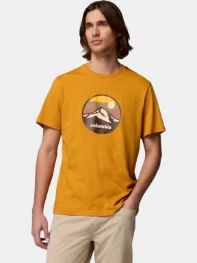 Columbia CSC Seasonal Graphic Tee férfi rövid ujjú póló narancssárga színben 1