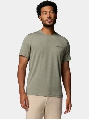 Columbia Parsons Point Short Sleeve Logo Tee férfi rövid ujjú sport póló sötétzöld színben 1
