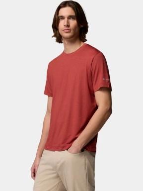 Columbia Parsons Point  Short Sleeve Logo Tee férfi rövid ujjú sport póló piros színben 3