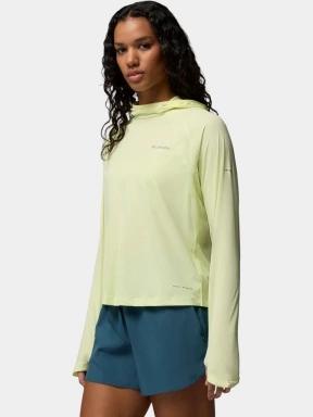 Columbia Stealth Spring Long Sleeve Hoodie női hosszú ujjú sport póló sárga színben 3