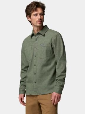Columbia Twill River Long Sleeve Knit Shirt férfi hosszú ujjú ing sötétzöld színben 3