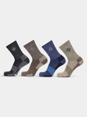 Columbia 4PP Moisture Control Basic Crew férfi zokni barna színben 1
