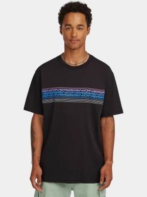 O'Neill O'Neill Logo Stripe T-Shirt férfi rövid ujjú póló fekete színben 1
