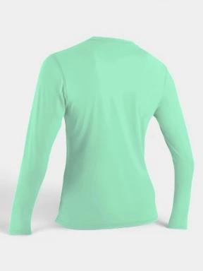 O'Neill Wms Basic Skins L/S Sun Shirt női hosszú ujjú lycra világoszöld színben 1
