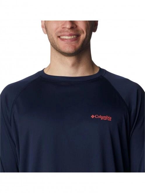Columbia Terminal Tackle LS Shirt férfi hosszú ujjú sport póló kék színben 5