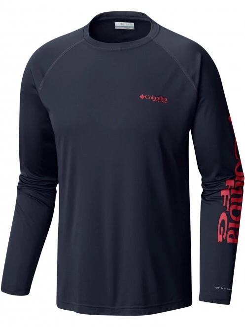 Columbia Terminal Tackle LS Shirt férfi hosszú ujjú sport póló kék színben 6