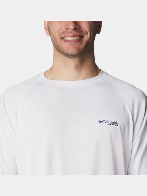 Columbia Terminal Tackle LS Shirt férfi hosszú ujjú sport póló fehér színben 5