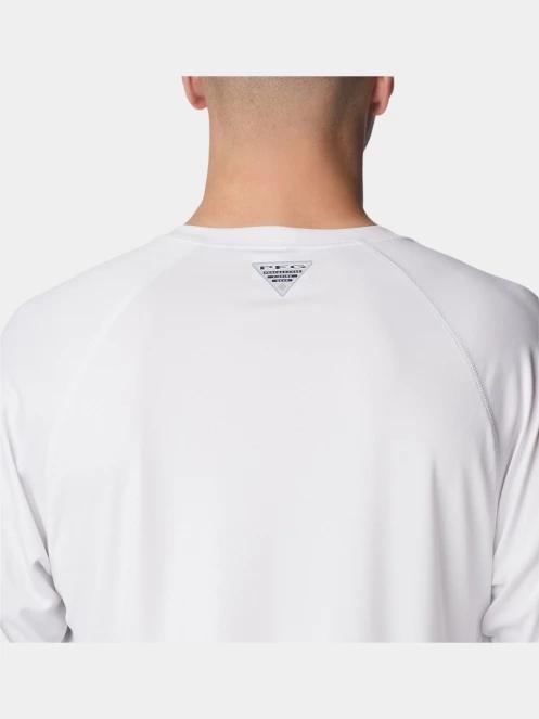 Columbia Terminal Tackle LS Shirt férfi hosszú ujjú sport póló fehér színben 6