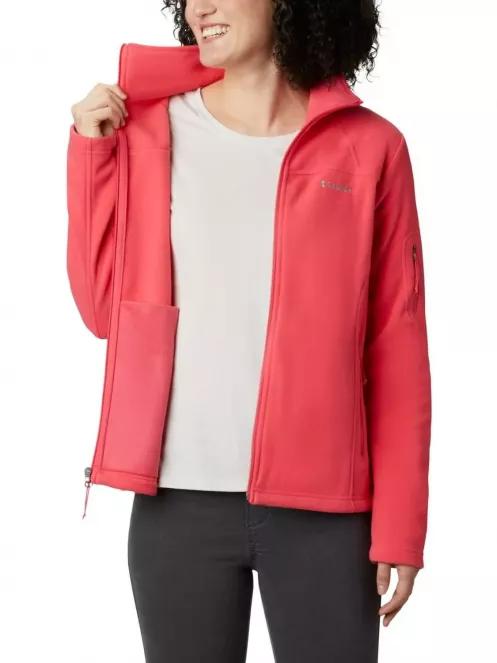 Columbia Fast Trek II Jacket női polár pulóver piros színben 5