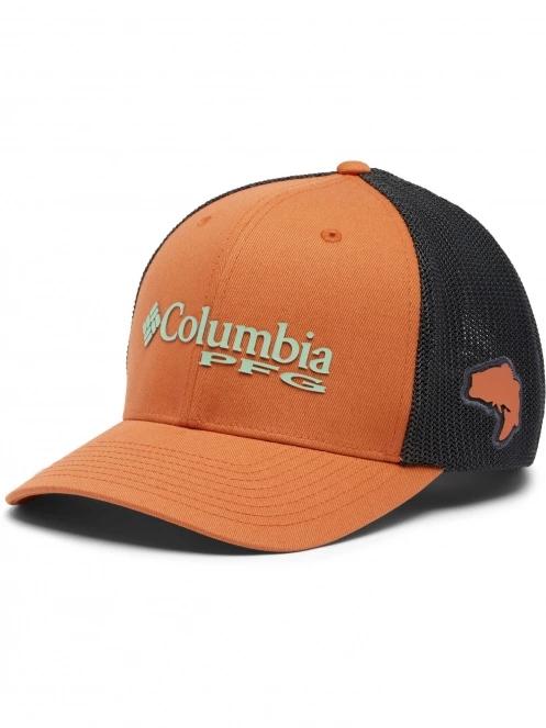Columbia PFG Logo Mesh Ball Cap női baseball sapka narancssárga színben 2