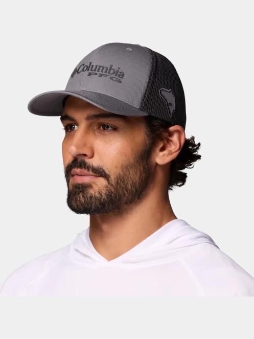 Columbia PFG Logo Mesh Ball Cap baseball sapka szürke színben 2
