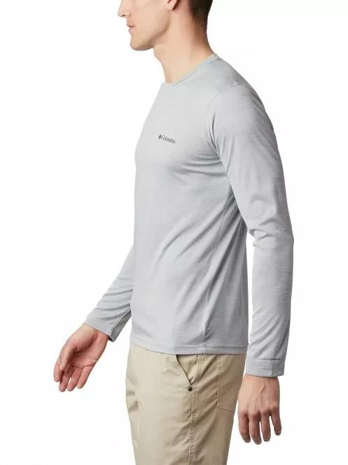 Columbia Zero Rules Long Sleeve Shirt férfi hosszú ujjú sport póló szürke színben 4
